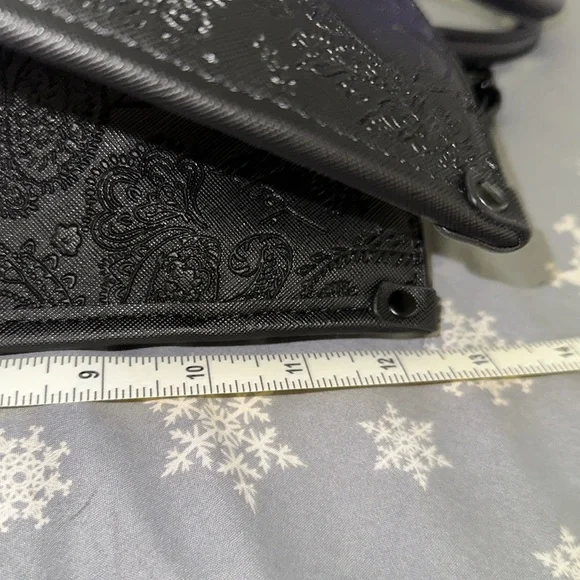 Betsey Johnson Black Embossed Shoulder Bag - Picture 14 of 15